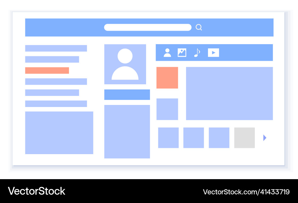 Profile with user information photo and data Profile with user information photo and data vector image