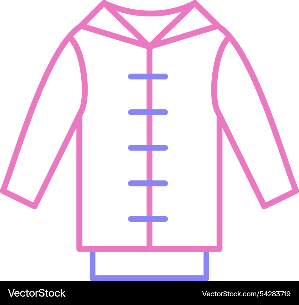 Pull over line two colour icon Vector Image