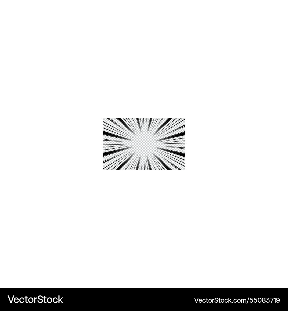 Radial speed lines for comic books on transparent Vector Image