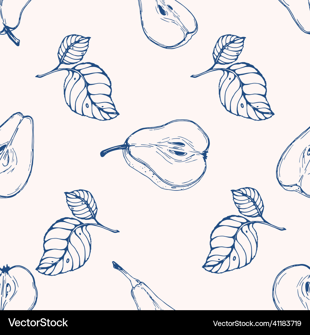 Seamless pattern with pears Seamless pattern with pears vector image