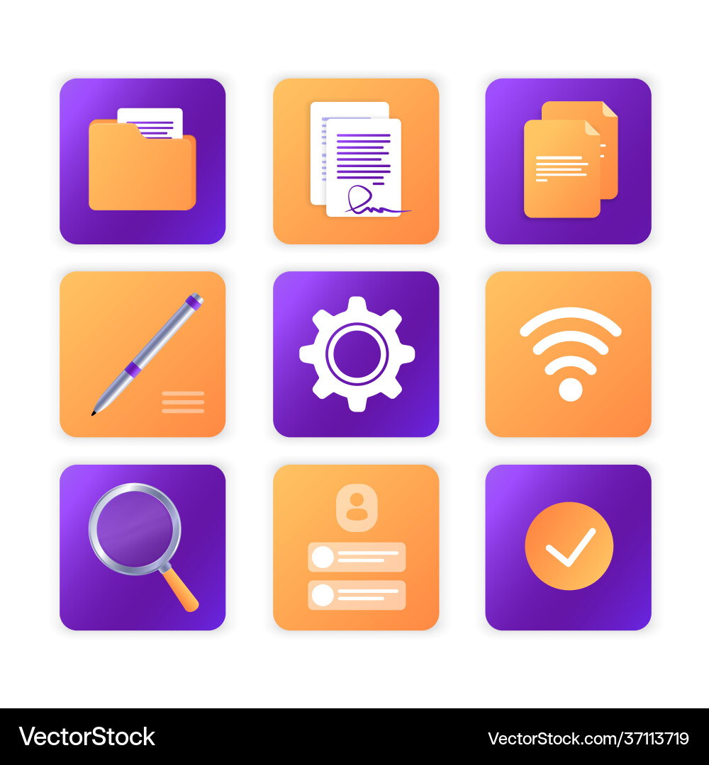 Set icons buttons Set icons buttons vector image