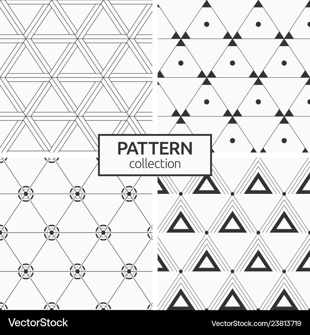 Set of four seamless patterns Set of four seamless patterns vector image