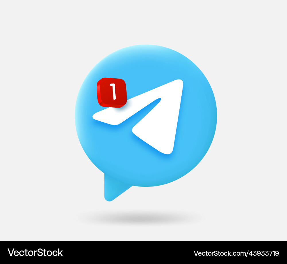 Speech cloud with new message sign 3d isolated Speech cloud with new message sign 3d isolated vector image