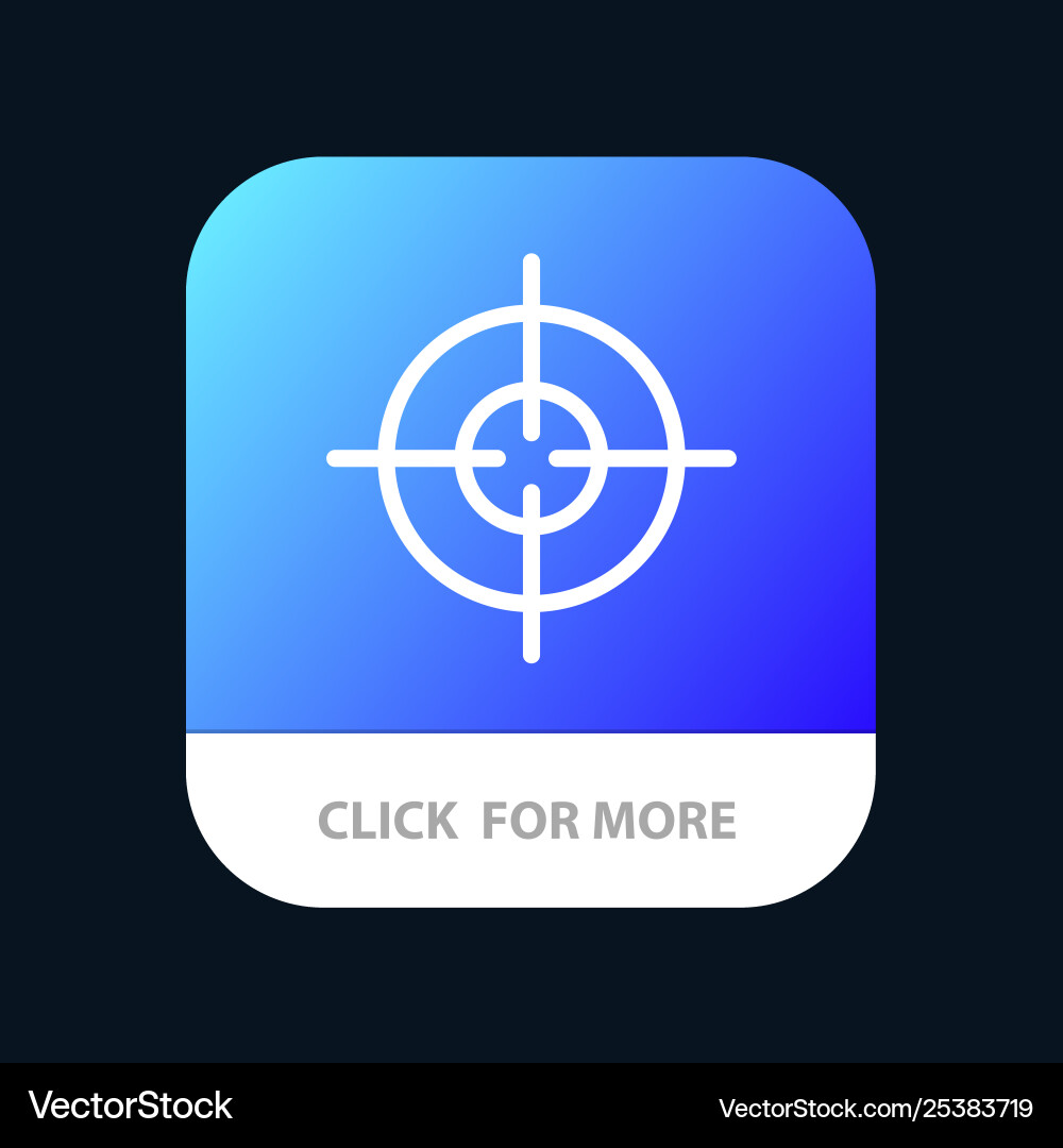 Target aim interface mobile app button android Target aim interface mobile app button android vector image