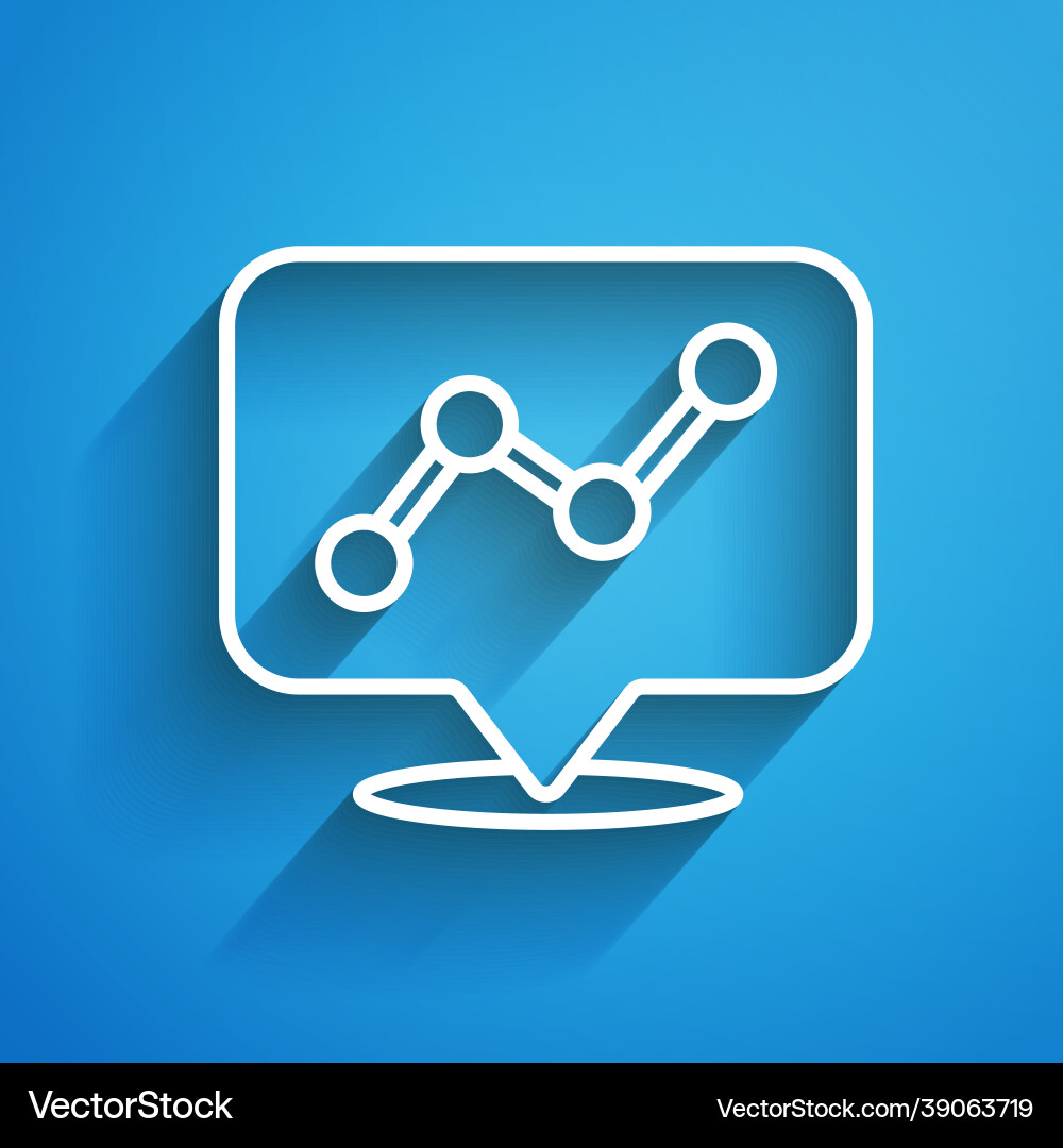 White line graph schedule chart diagram Vector Image