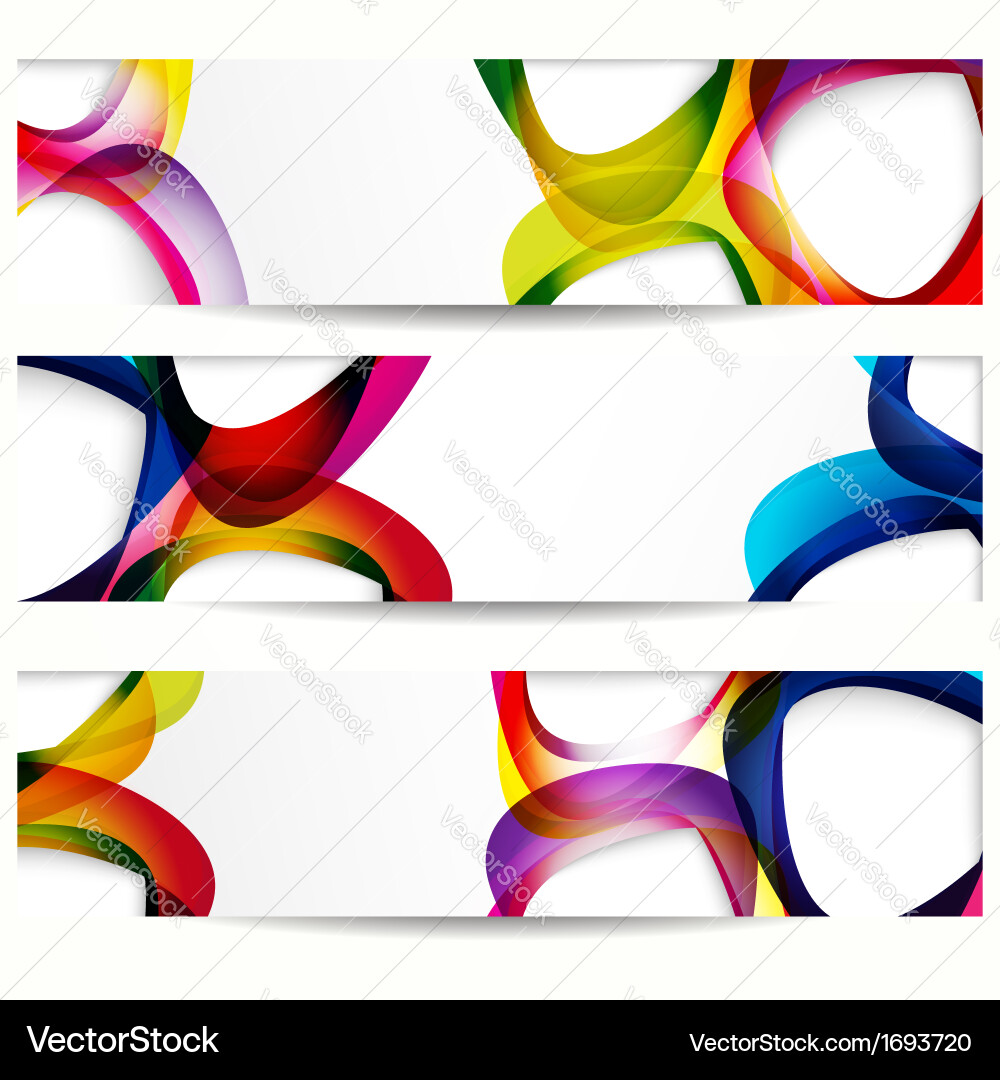 Abstract banner with forms empty frames vector image