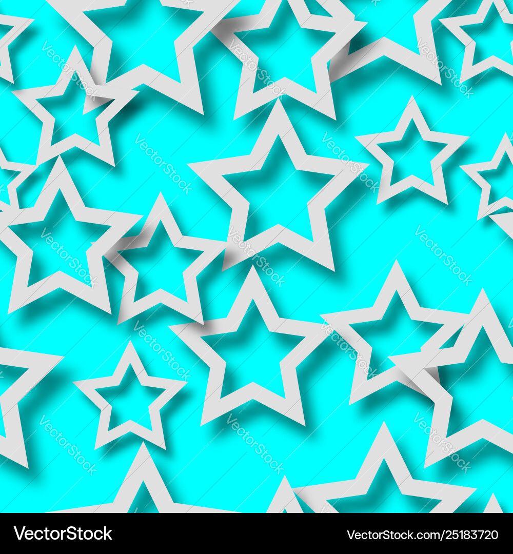 Abstract seamless pattern stars with shadows Abstract seamless pattern stars with shadows Vector Image