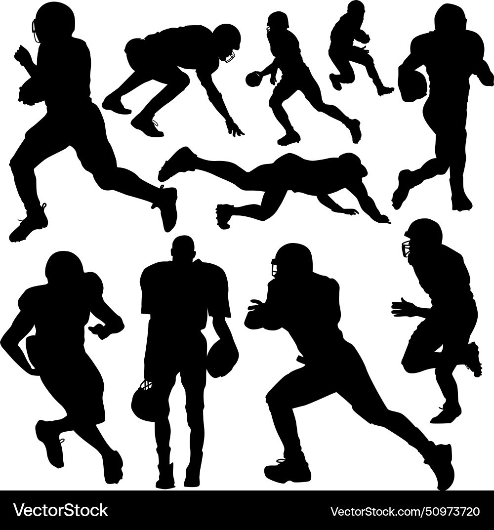 American Football Players Vector Image