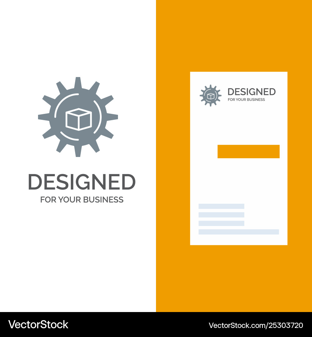 Automated data solution science grey logo design Automated data solution science grey logo design vector image