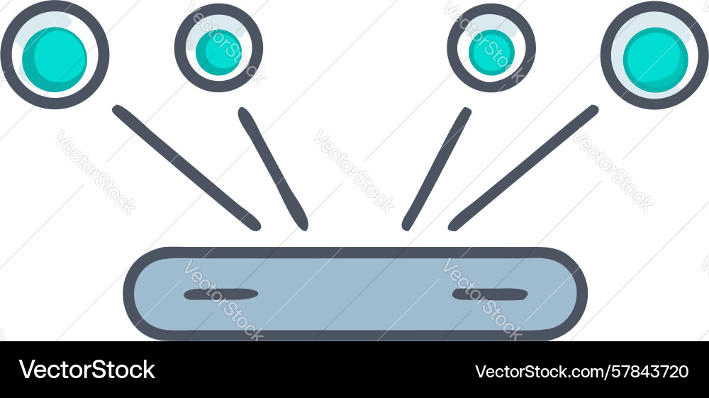 Centralized data point distributed network vector image