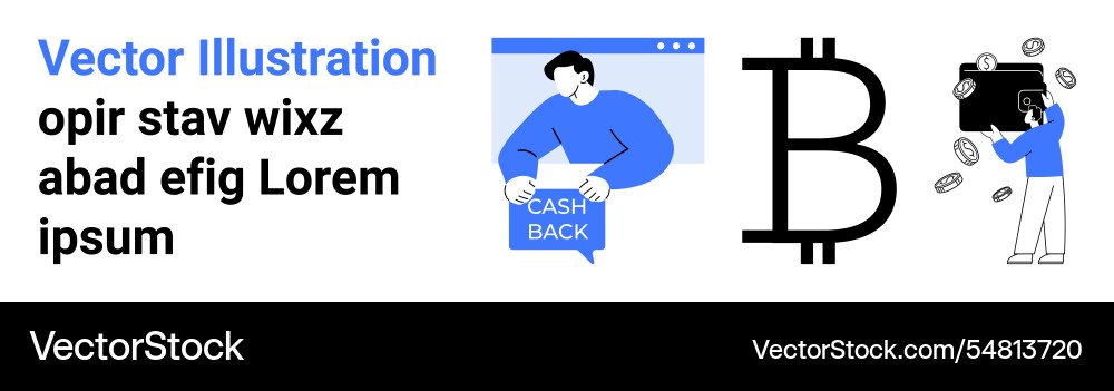 Finanzielle Anreize mit Cashback Bitcoin Finanzielle Anreize mit Cashback Bitcoin vektorbild