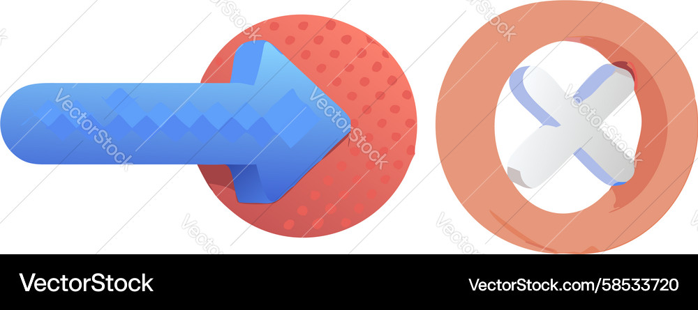 Forward to Cancel Icon - UI Vector Image