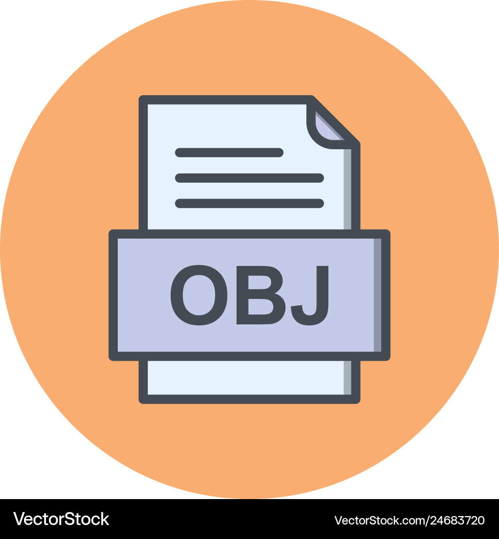 Obj file document icon Vector Image