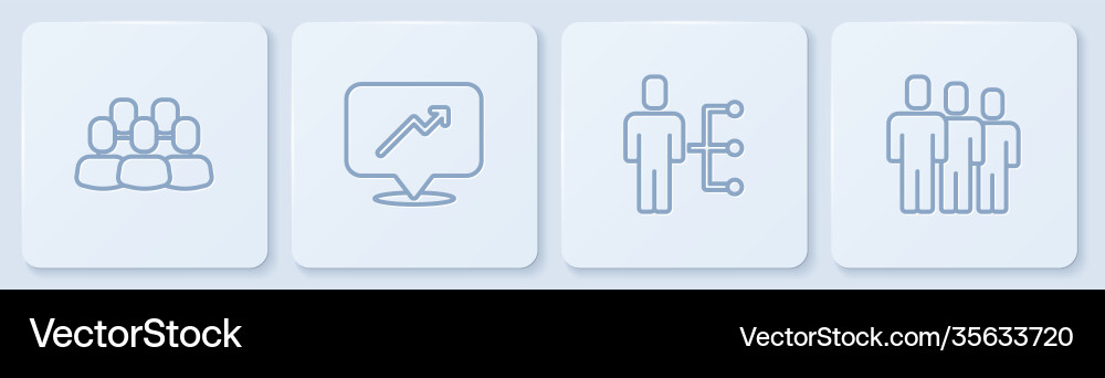 Set line project team base user man Set line project team base user man vector image