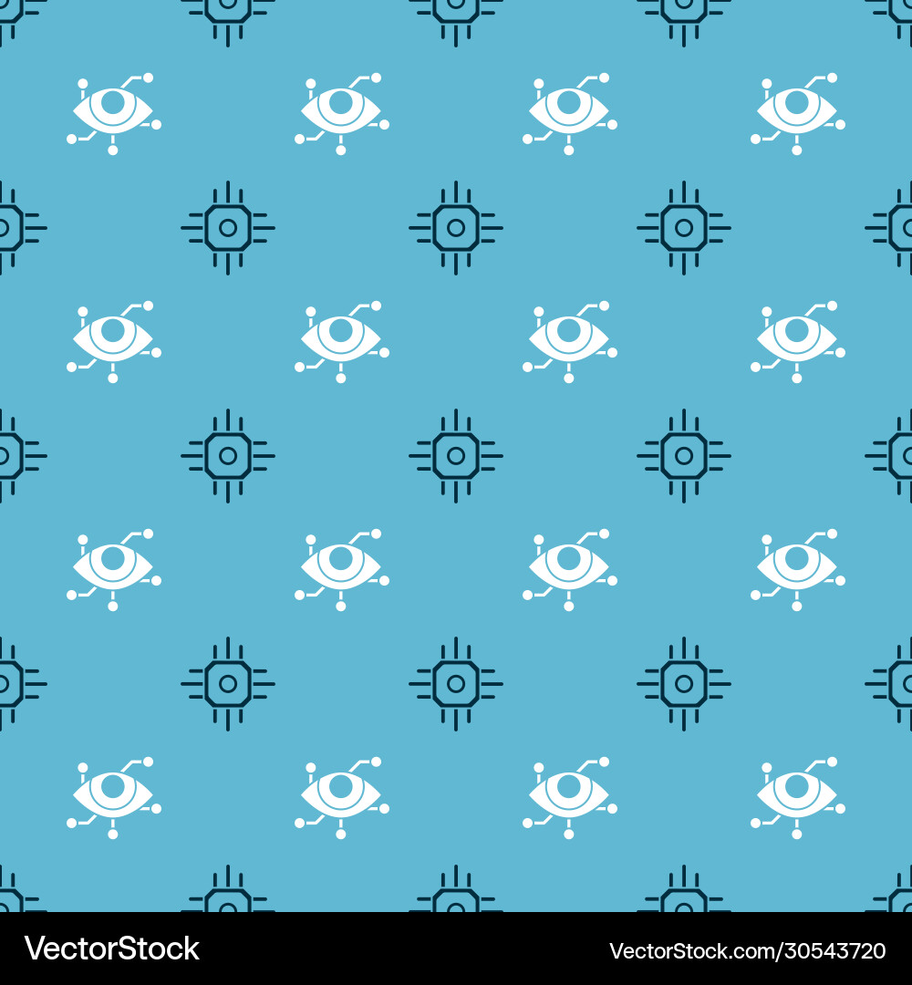 Set processor and virtual reality on seamless Vector Image