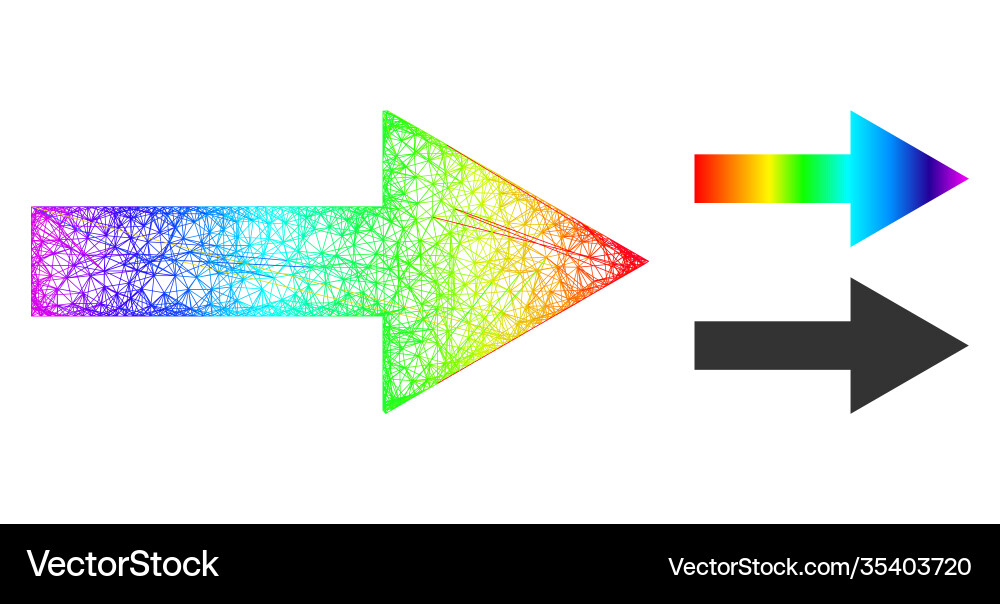 Spectrum network gradient arrow right icon Spectrum network gradient arrow right icon vector image