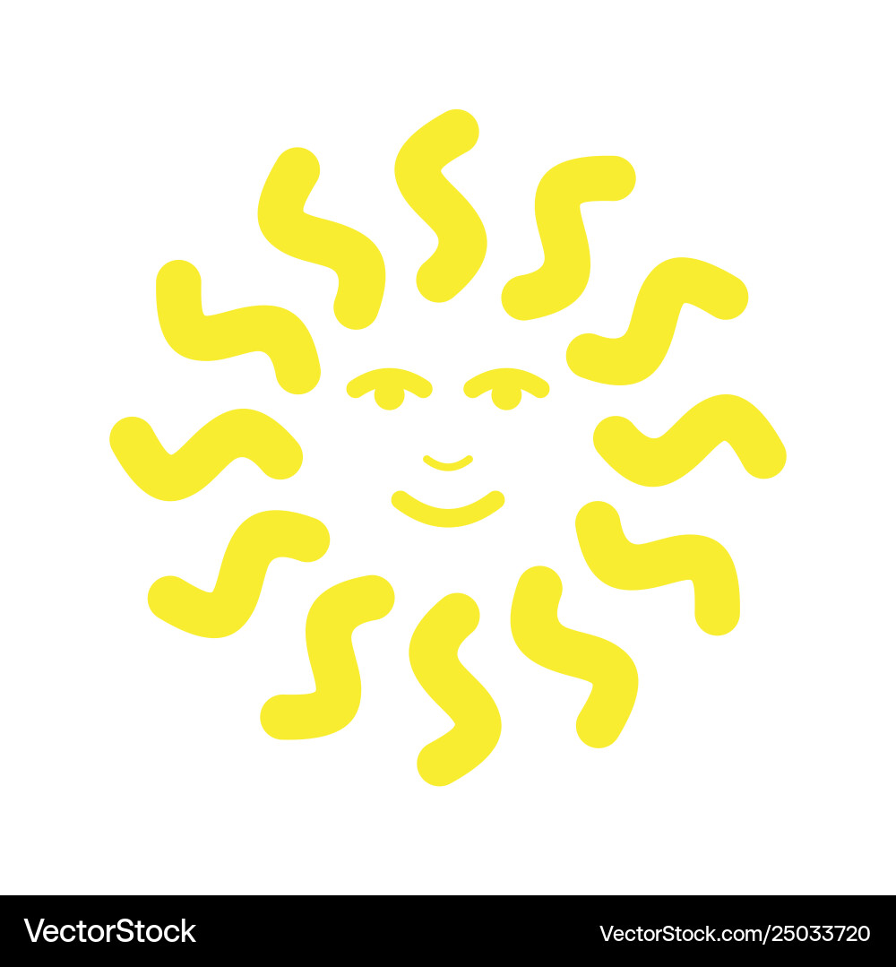 Sun icon on background for graphic and web design Vector Image