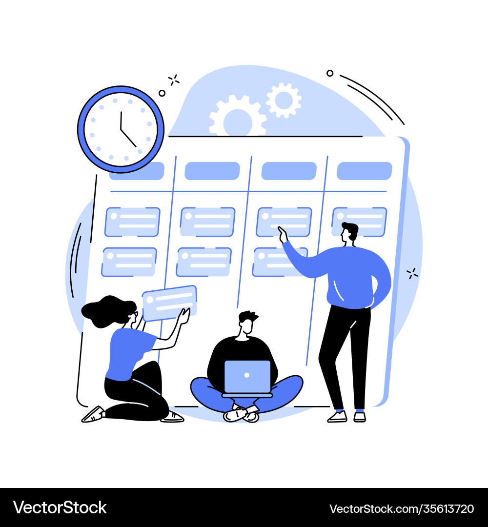 Task management abstract concept Task management abstract concept vector image
