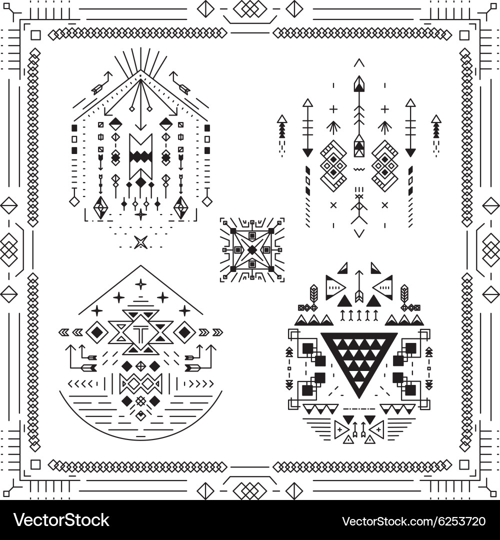 Tribal Ethnic Ornament Pattern Vector Image