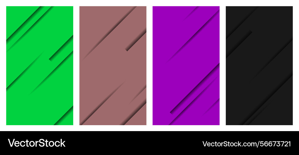 Abstract shadow lines set background Abstract shadow lines set background vector image