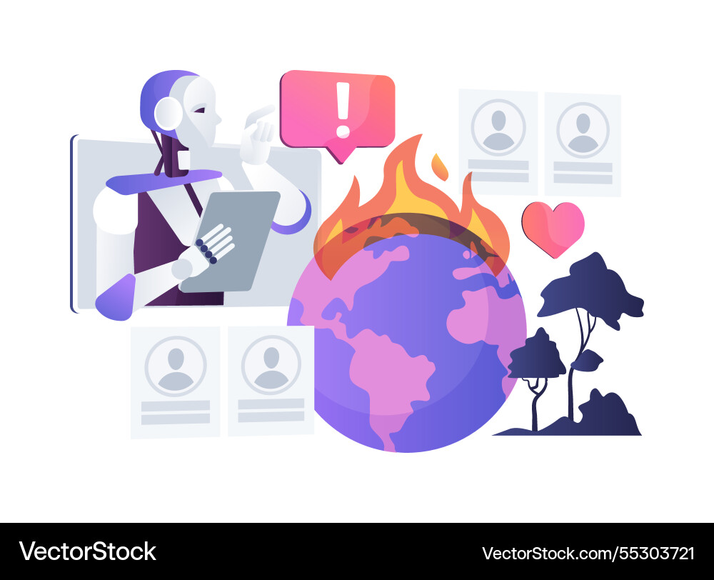 Ai-optimized disaster response abstract concept Ai-optimized disaster response abstract concept Vector Image