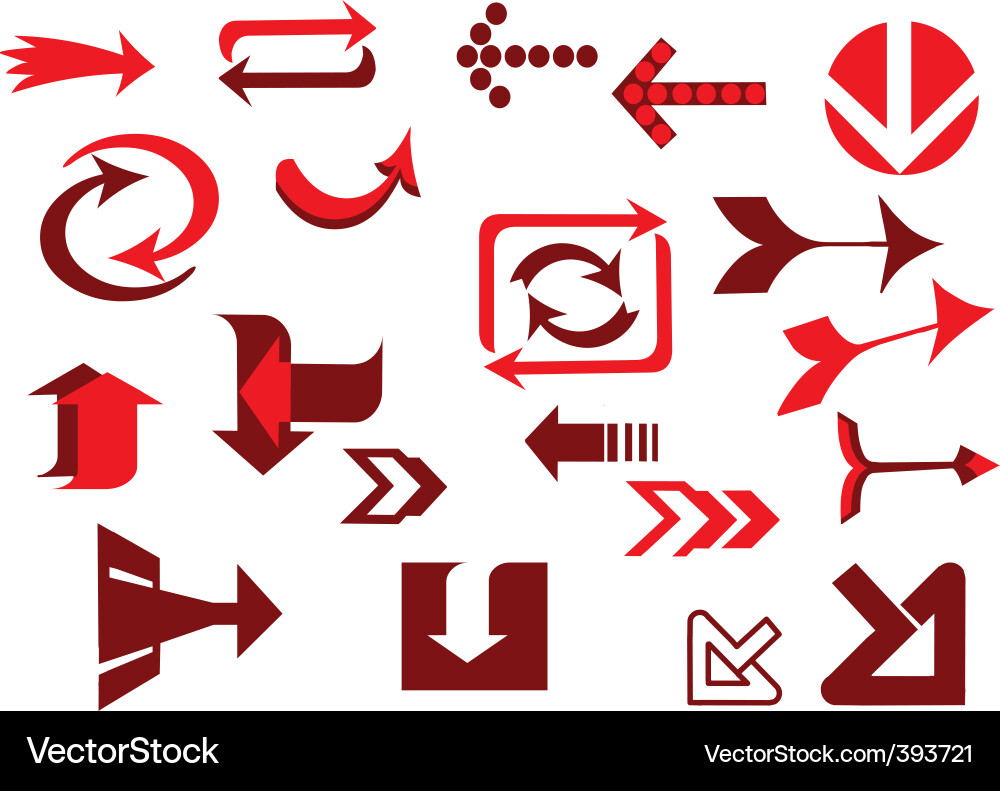 Arrows set Vector Image
