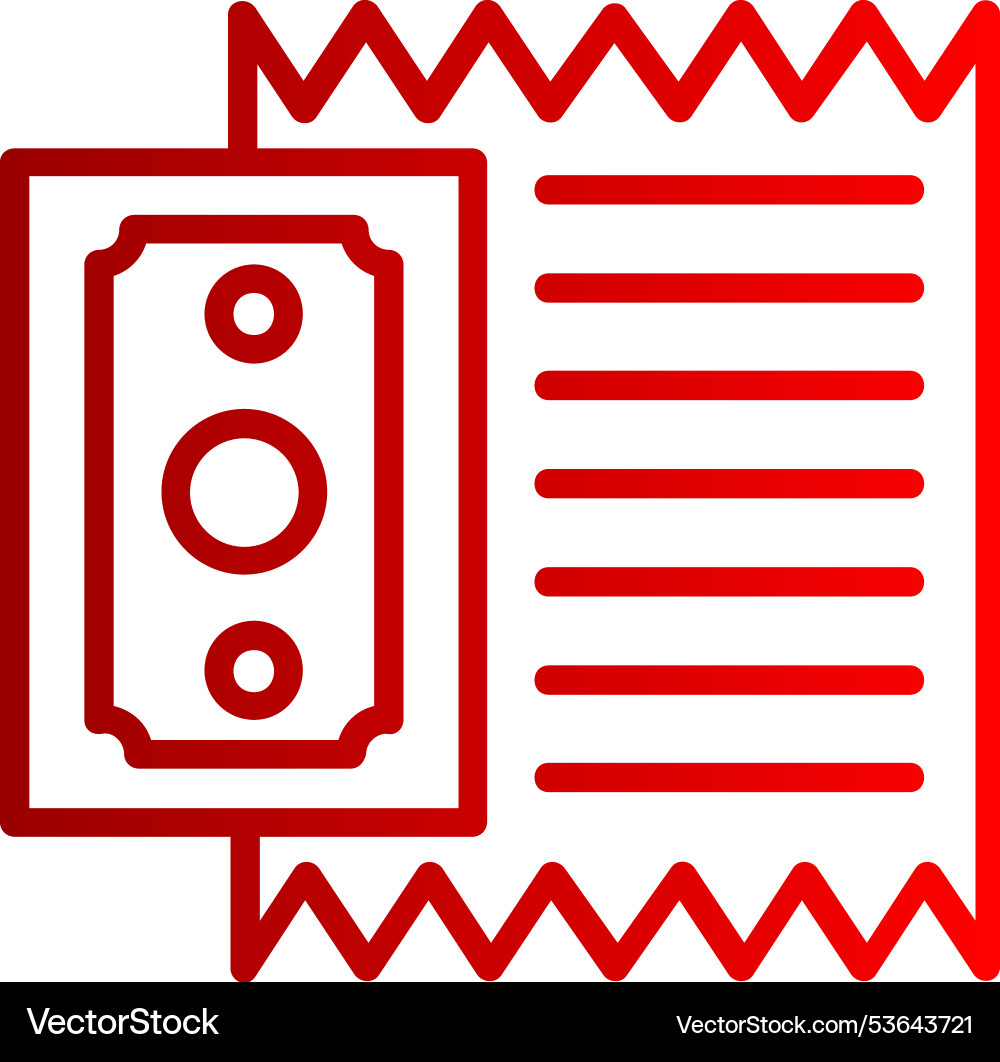 Bills free line gradient icon vector image