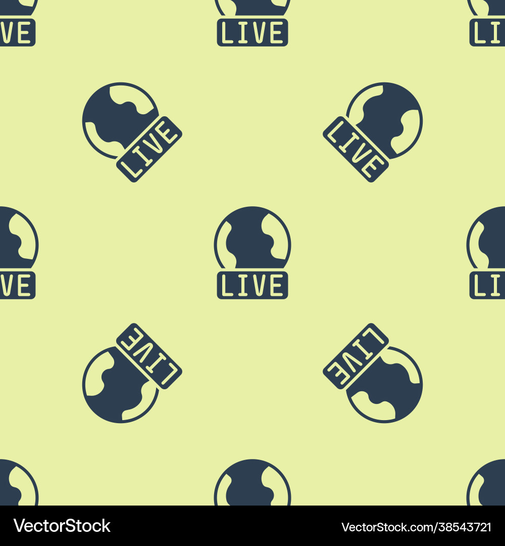 Blue live report icon isolated seamless pattern vector image