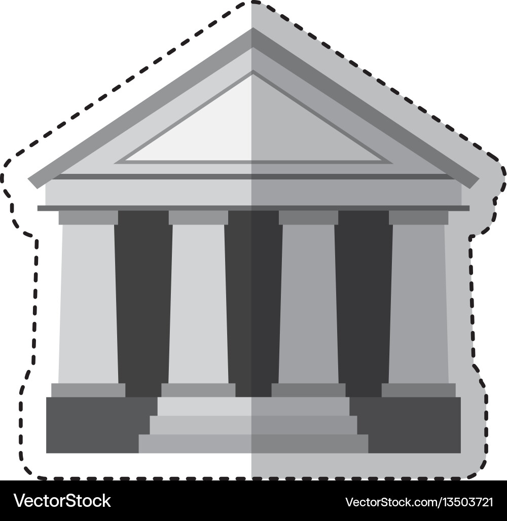 Building roman columns icon Vector Image