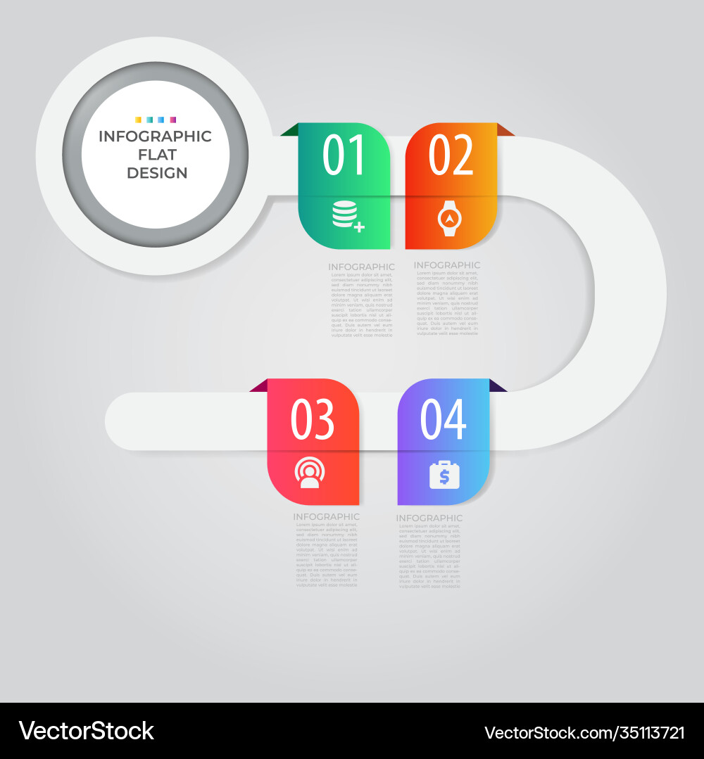 Business data visualization process chart Business data visualization process chart vector image