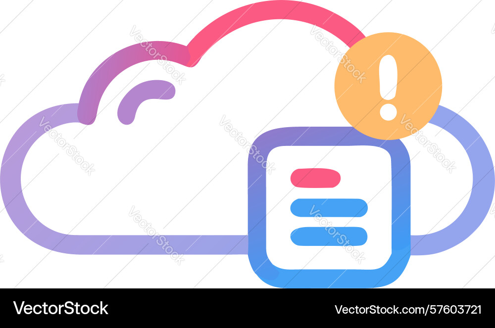 Cloud document storage icon design generative ai vector image