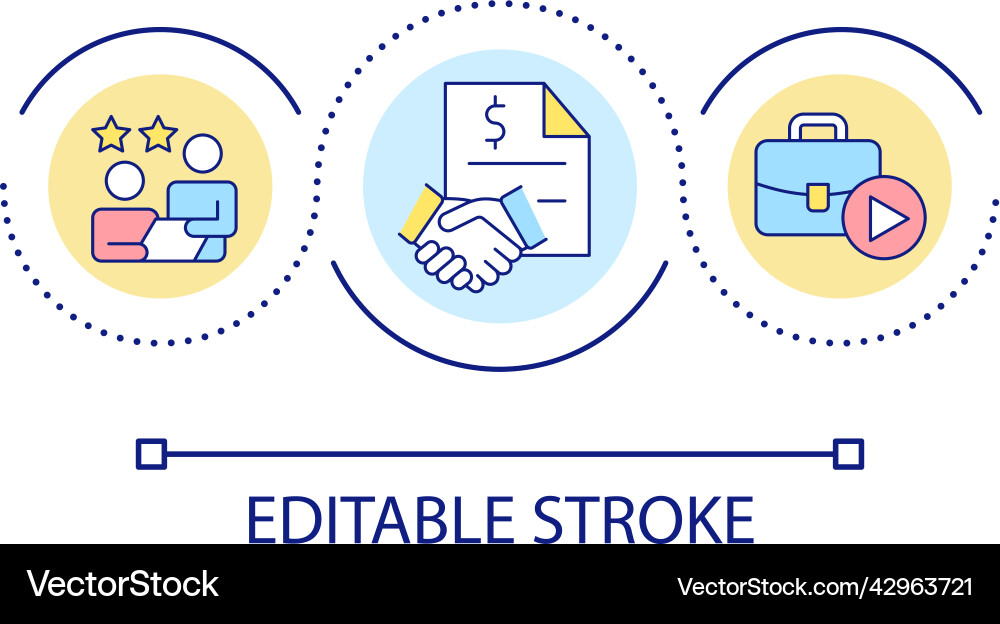 Complete deal loop concept icon Complete deal loop concept icon vector image