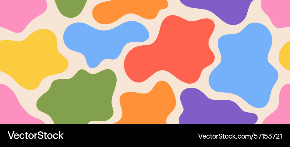 Creative colorful blob pattern seamless abstract Vector Image