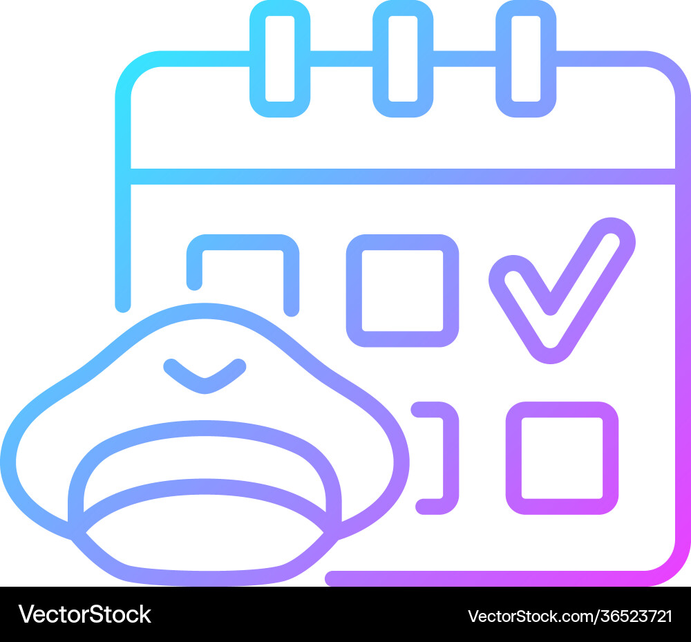 Crew scheduling gradient linear icon Crew scheduling gradient linear icon vector image