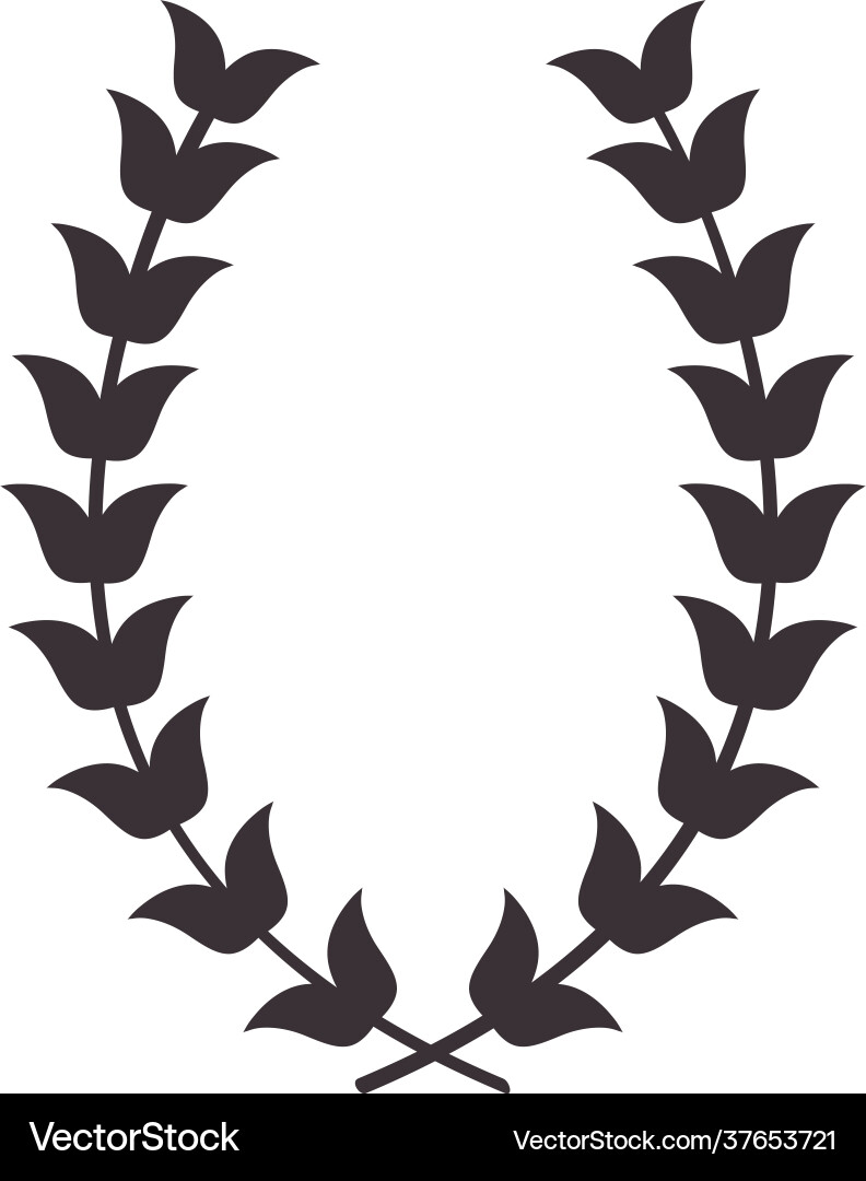 Crown laurel wreath Royalty Free Vector Image - VectorStock