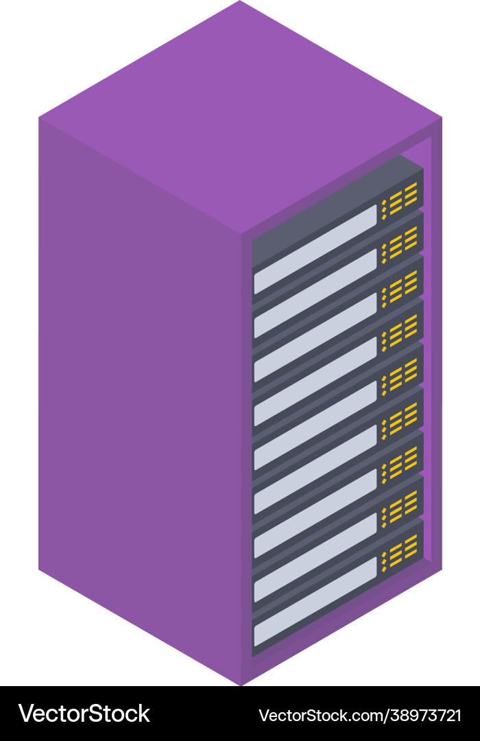 Data server rack vector image