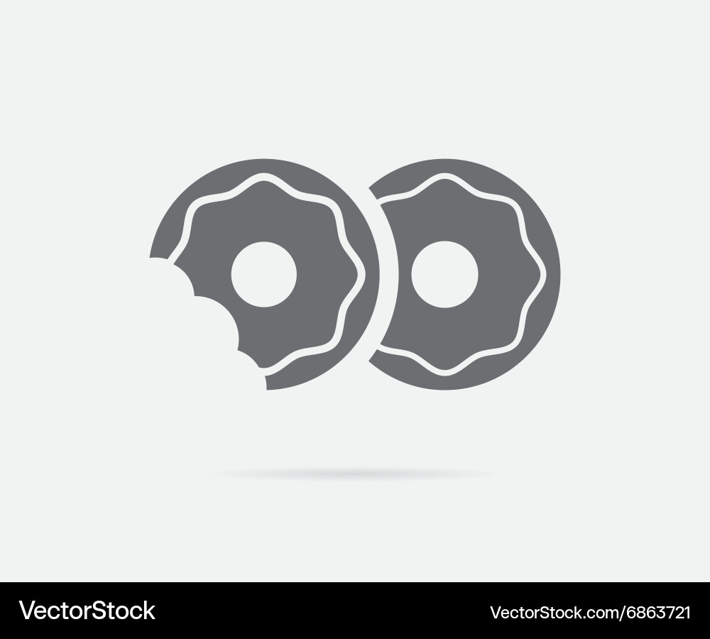 Donuts with glaze topping element or icon ready Vector Image
