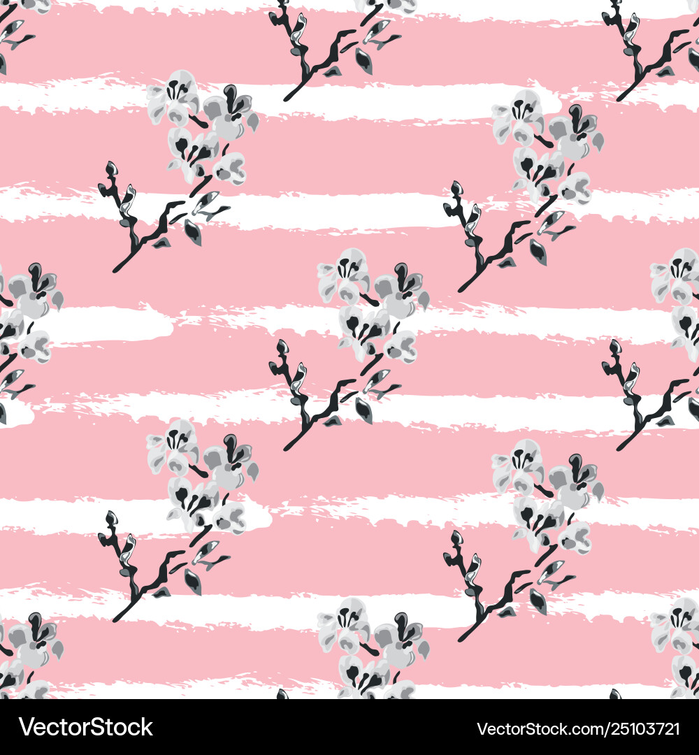 Elegant seamless pattern with sakura flowers Vector Image