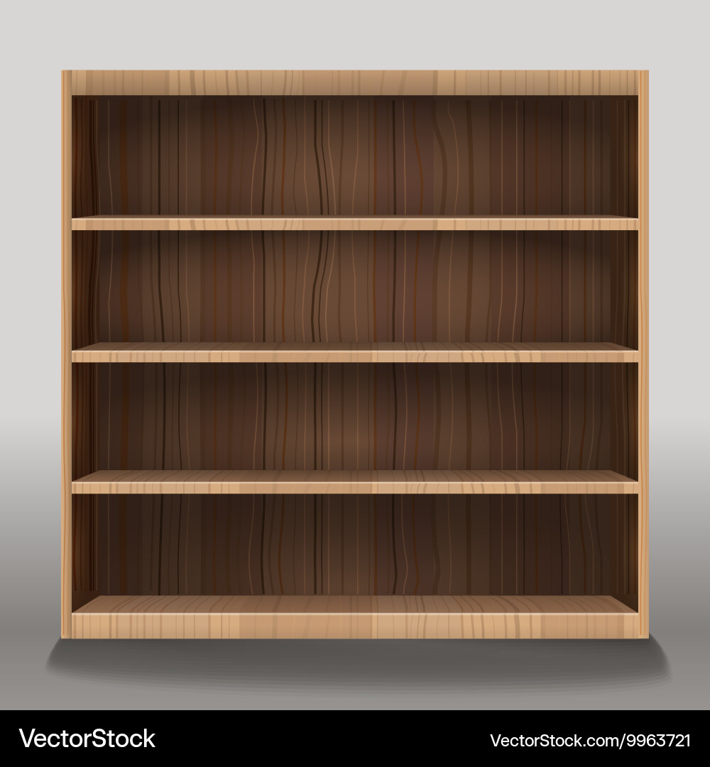 Empty shelves template for a content Vector Image