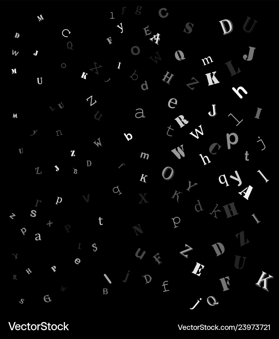 Falling Alphabet Letters Background vector image