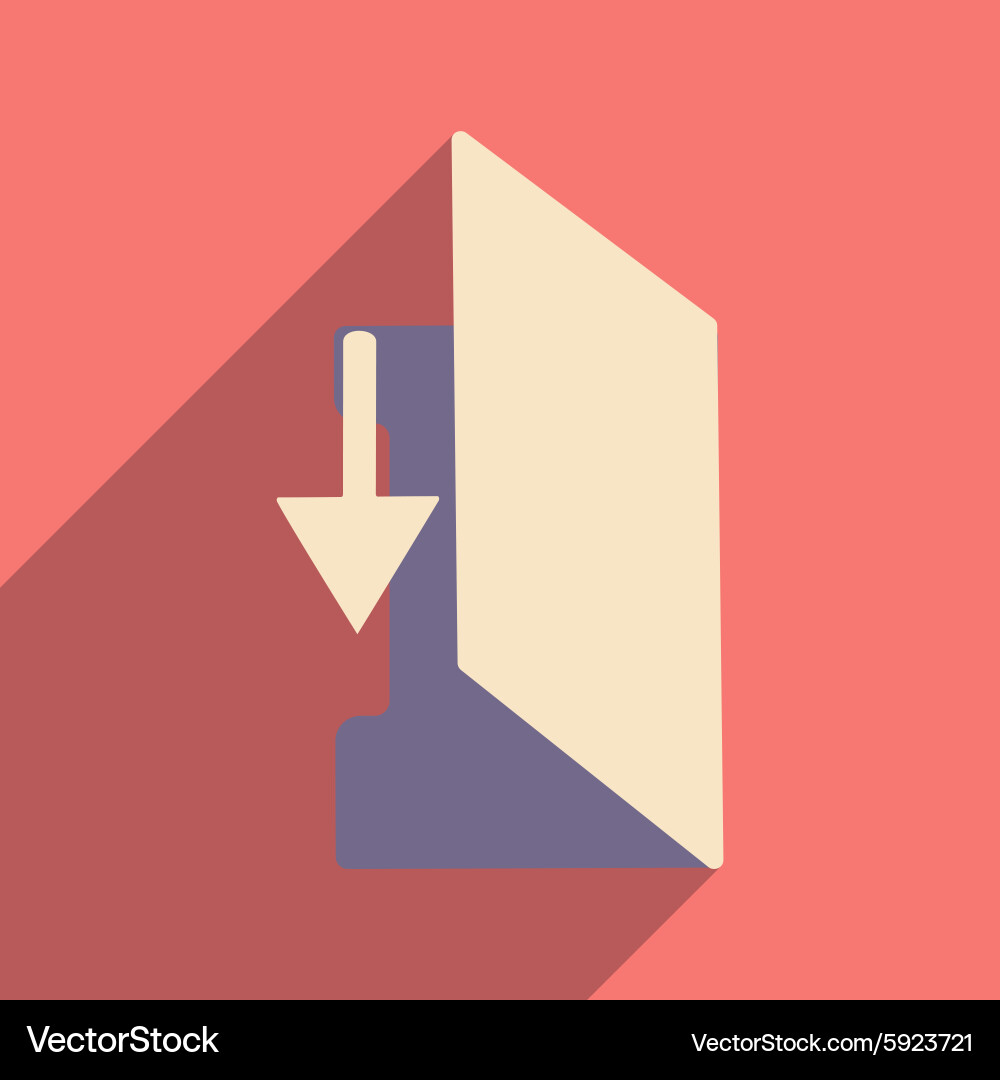 Flat with shadow icon and mobile application Vector Image