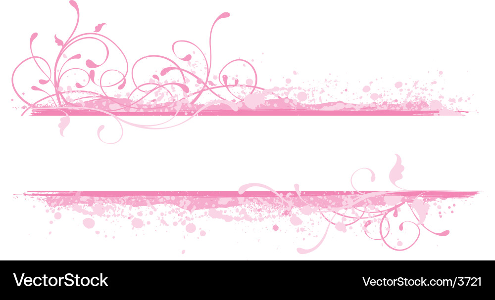 Floral Banner Vector Image