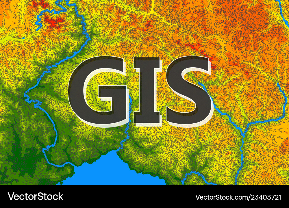 Geographic information systems gis cartography vector image