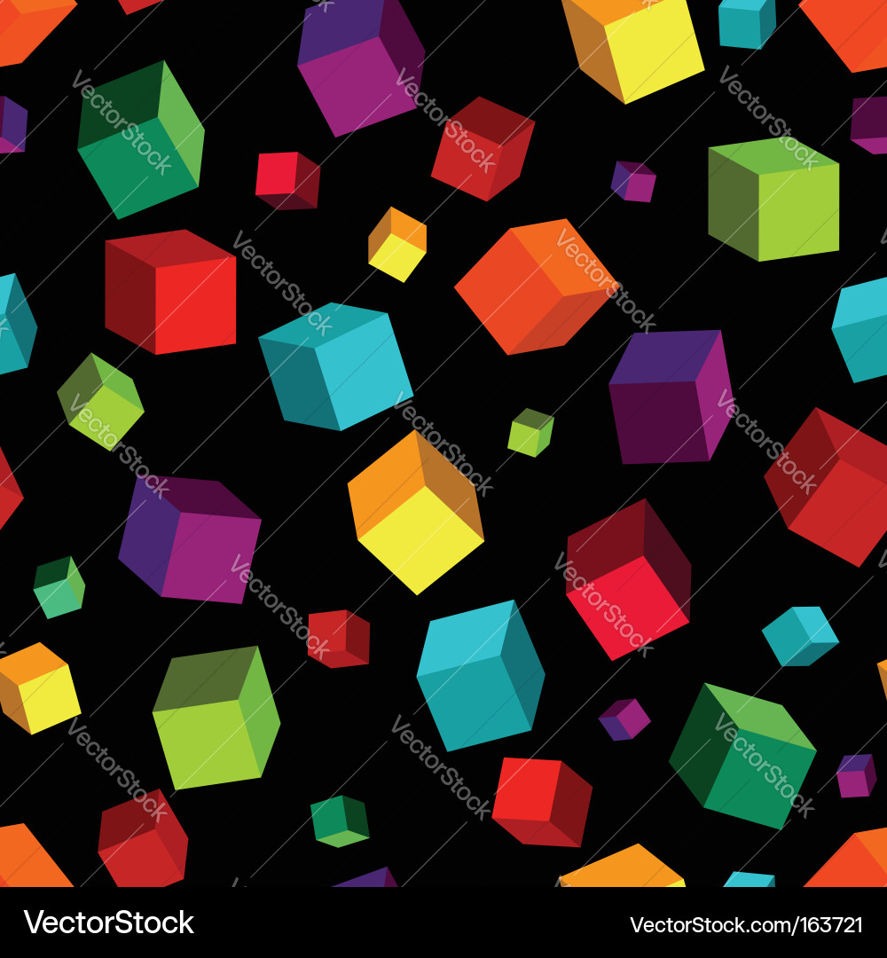 Geometric Cube Pattern Vector Image