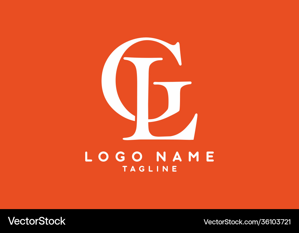 GL Initial Letter Logo - Monogram Vector Image