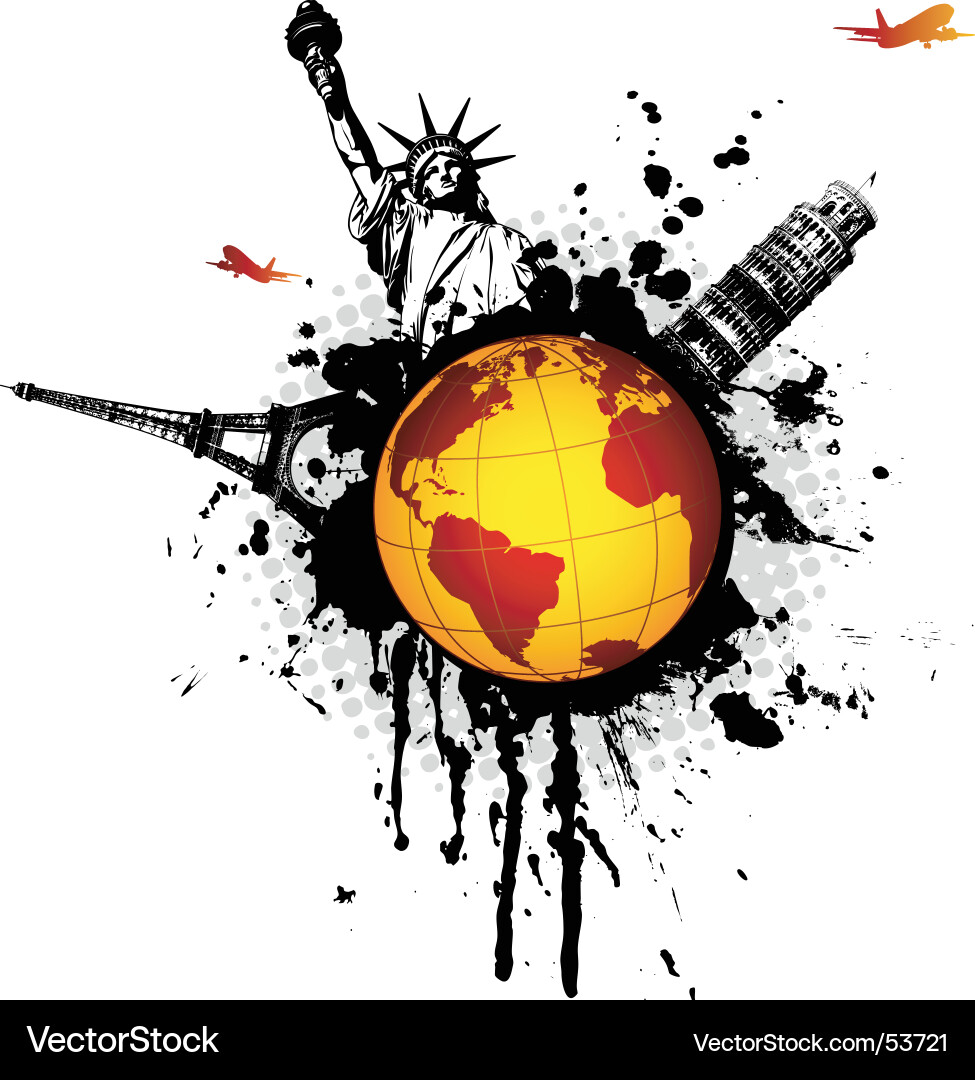 Global Travel & Tourism vector image