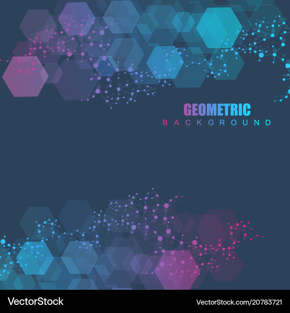 Hexagonal abstract background big data Hexagonal abstract background big data vector image