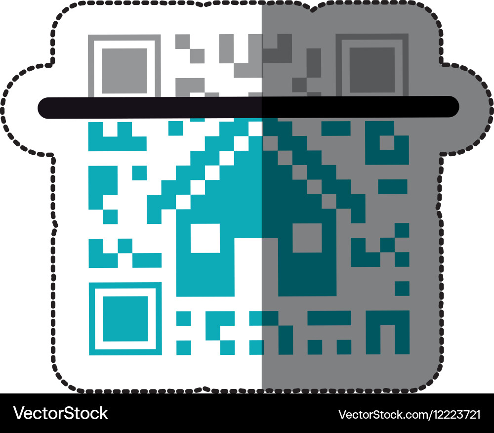 Isolated qr code design Vector Image