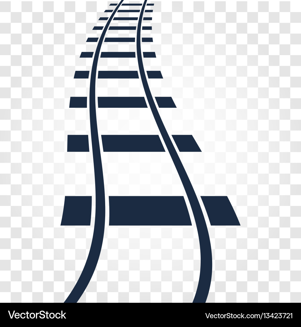 Isolated rails railway top view ladder elements Vector Image
