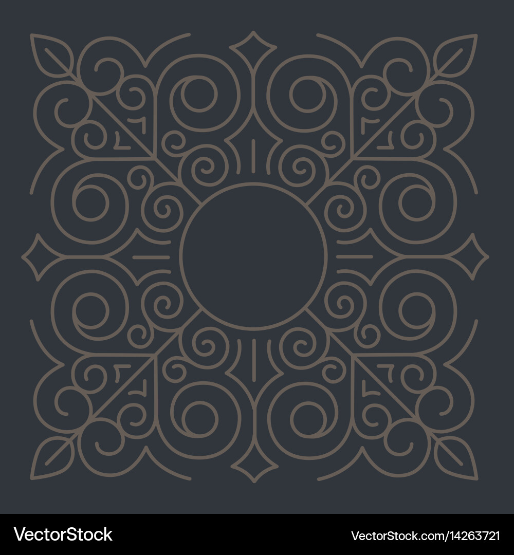 Linear frames design template vector image